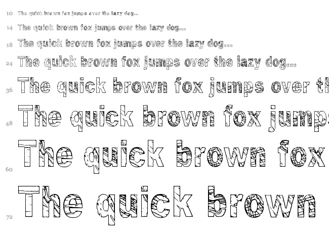 Some Distant Memory font waterfall